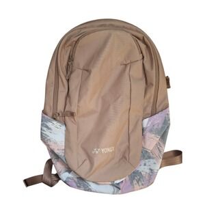 Yonex Backpack Mocha Brown Abstract Print 22L Sports Gym Bag Womens BAG2368S
